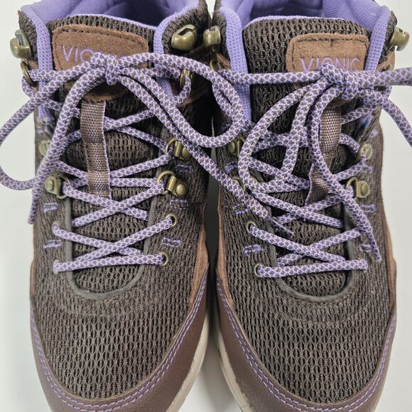 Vionic Cypress Women's Size 7 hiking Trail Outdoors boots Purple & brown Lace Up - Picture 4 of 10